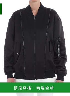 香港直邮KARL LAGERFELD 女士夹克 81KW1401999 SS2018 黑色