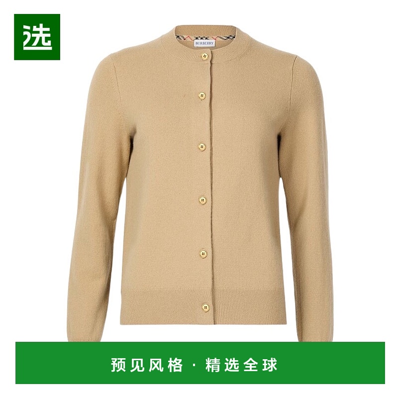 香港直邮Burberry 骑士圆领开衫 BURS92HS羊绒长袖