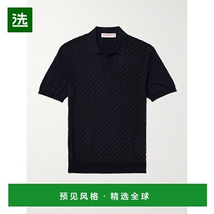 1h可退 香港直邮Orlebar Brown 男士 Horton 真丝棉混纺提花Polo