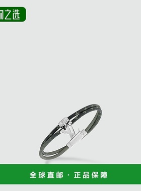 1h可退 欧洲直邮LV/路易威登 男士银色/黑色金属/布手链新款