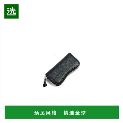 【日本直邮】Amulet安密特女士钥匙包黑色皮质纹理简约护符钥匙扣