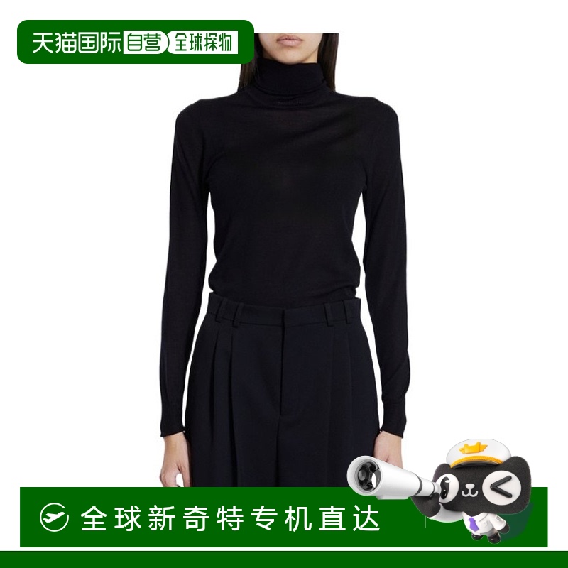 欧洲直邮saint laurent 女士 毛衣高领羊毛针织刺绣长袖针织衫