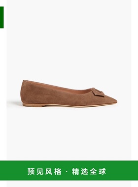 1h可退 香港直邮Rupert Sanderson 女士 Traboe 精饰绒面革尖头平