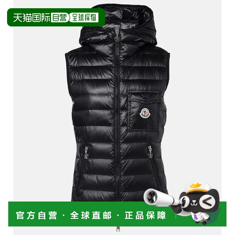 1h可退 香港直邮Moncler 盟可睐 女士 Glygos 羽绒马甲 black黑色