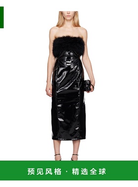 香港直邮BLUMARINE 女士连衣裙 2A481AN0990 AW2024 黑色 羽毛装