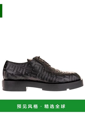 香港直发GIVENCHY纪梵希男士黑色系绳徽标低帮德比鞋BH1034H0WF