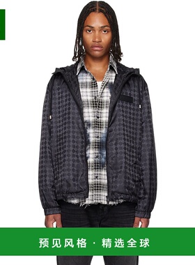 1h可退 香港直邮AMIRI 男士 黑色 MA Quad Windbreaker 夹克 AMOU