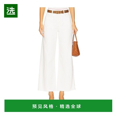 1h可退 香港直邮paige denim 女士 Anessa Undone 小号下摆净色牛