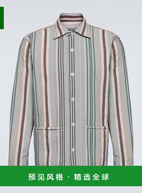 香港直邮Orlebar Brown 男士 Barkley 条纹棉质衬衫