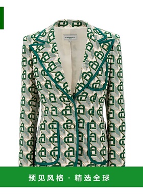 1h可退 香港直邮Casablanca 女士 刺绣棉混纺西装外套 WF23JK2510