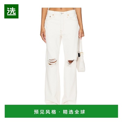1h可退 香港直邮redone 女士 宽松长款阔腿牛仔裤 18403WRLXLNG