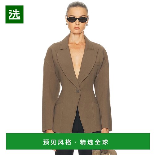 1h可退 香港直邮Staud 女士 Cole 西装外套 R25F7106TC brown棕色