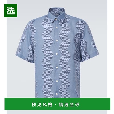 1h可退 香港直邮Frescobol Carioca 男士 Castro 印花亚麻衬衫