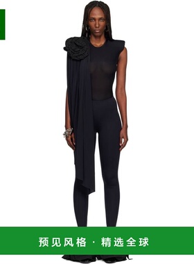1h可退 香港直邮Vaquera 女士 黑色 Draped 连体衣 VAQ10U104