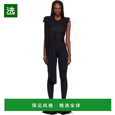 1h可退 香港直邮Vaquera 女士 黑色 Draped 连体衣 VAQ10U104