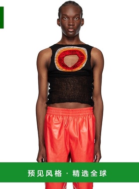 1h可退 香港直邮Marni 玛尼 男士 黑色镂空背心 GCMG0313Q0UFX322