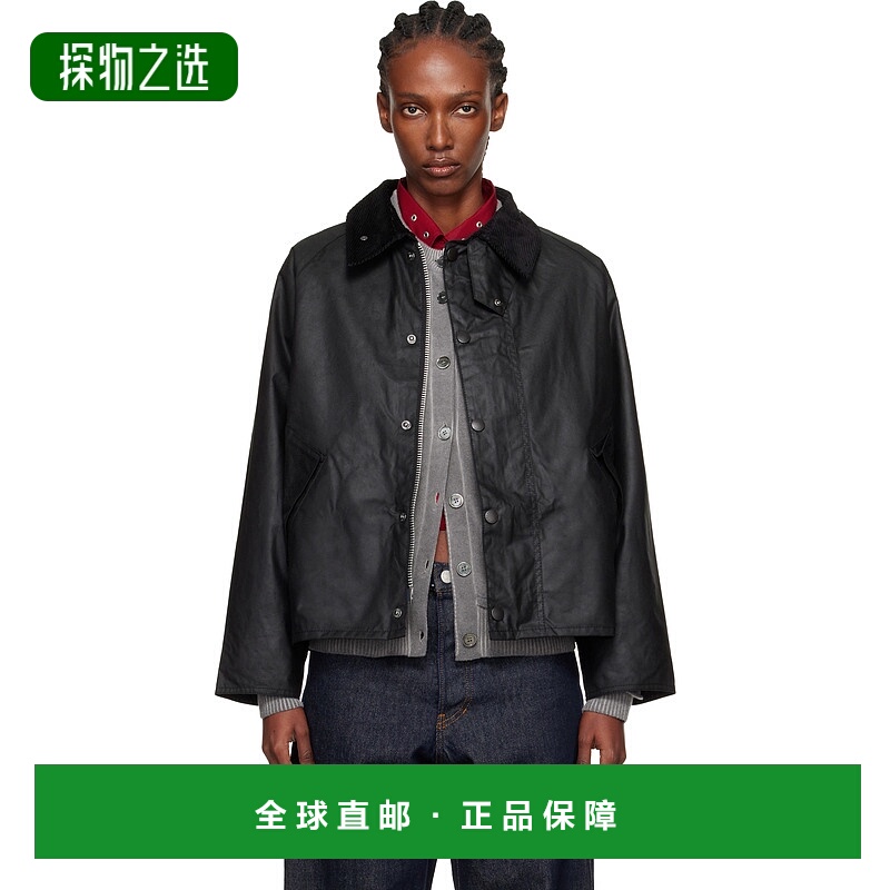 香港直邮barbour 巴伯尔 男士 黑色 Transport Waxed 夹克 MWX167