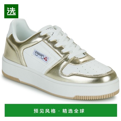 欧洲直邮Le Temps des Cerises 女士 MARLY 低帮板鞋 金色运动鞋