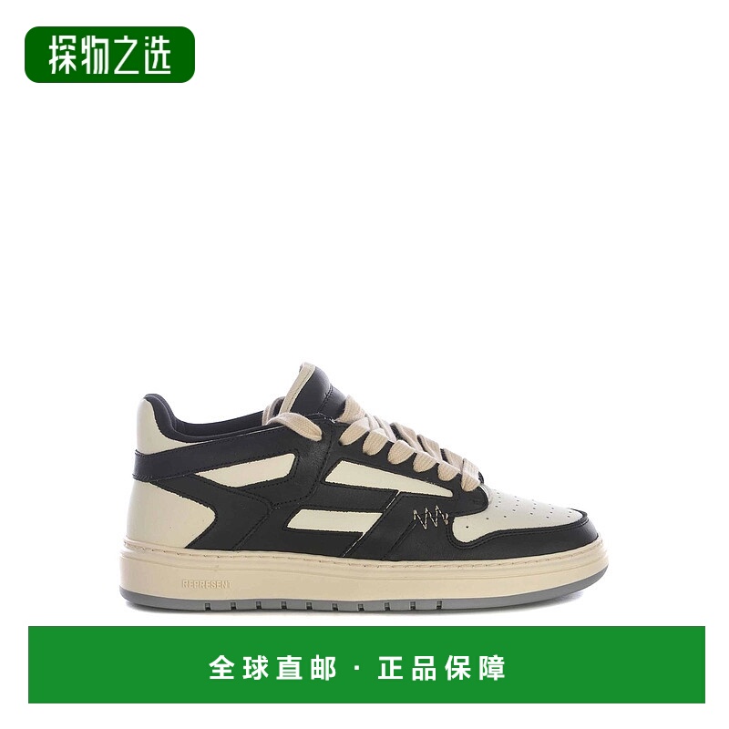 欧洲直邮Represent 男士运动鞋M12043037BLACKVINTAGEWHITE牛皮