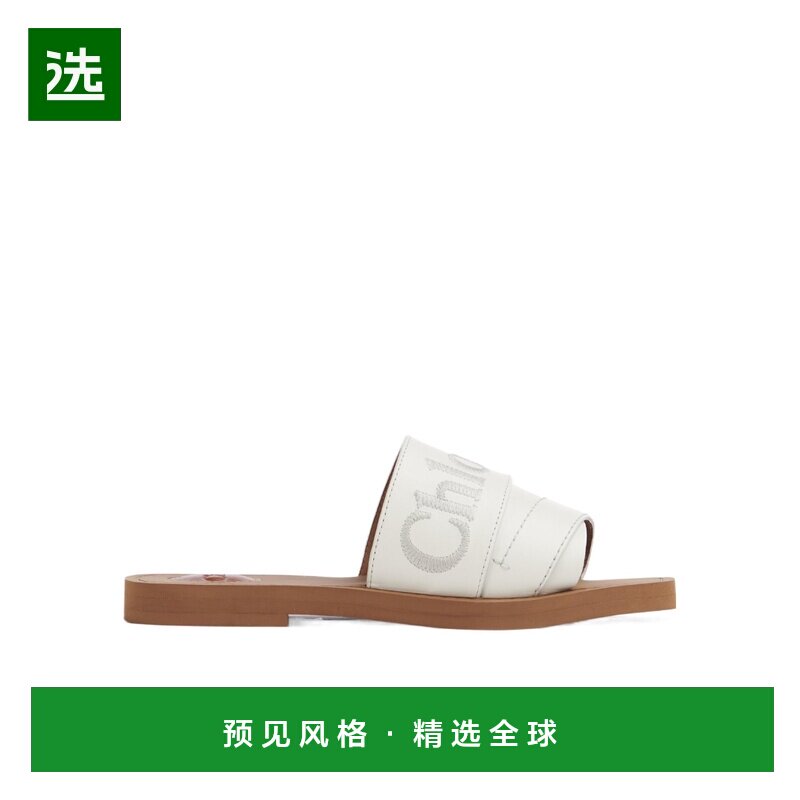 香港直邮Chloe 徽标拖鞋 C22W188BF厚底