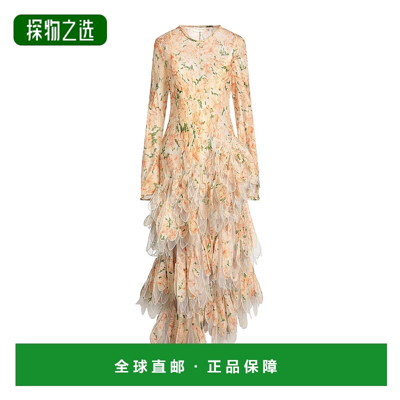 香港直邮ZIMMERMANN 女士 长款连衣裙 beige米色 舒适时尚