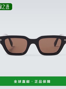 香港直邮Fendi 芬迪 男士 鞍棕色矩形太阳眼镜 black黑色 舒适时