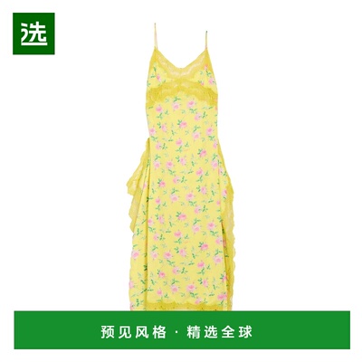 香港直邮Msgm 女士 吊带连衣裙 yellow黄色 舒适时尚