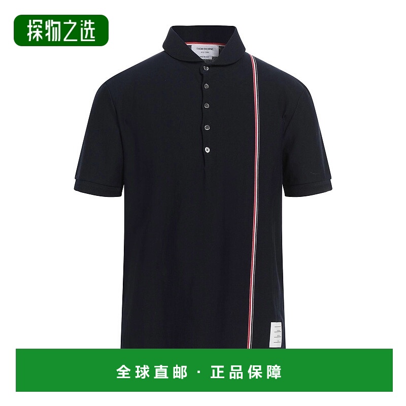 香港直邮Thom Browne 汤姆·布朗 男士 Polo衫 blue蓝色 舒适时尚