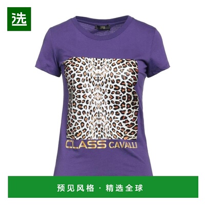 1h可退 【美国直邮】cavalli class 女士 针织衫T恤短袖