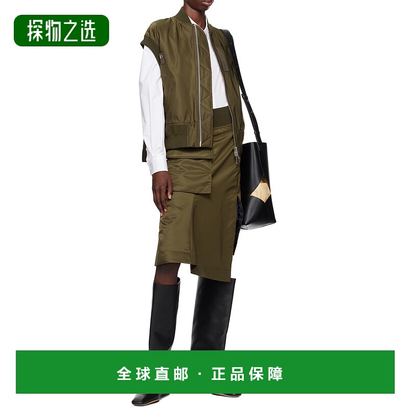 香港直邮Sacai 斜纹半身裙 24-07385