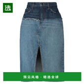 美国直邮 frame 女士半身裙牛仔休闲百搭 1h可退 潮流时尚 舒