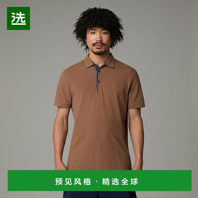 欧洲直邮北面男士高级修身 Polo 短袖衫男装TheNorthFace