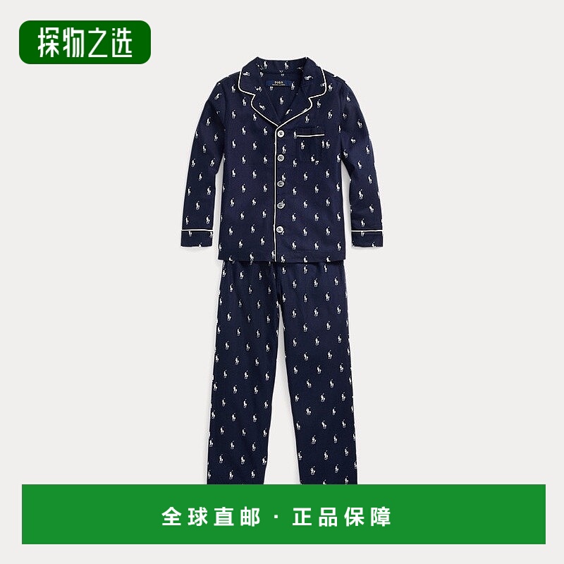 自营欧洲直邮RalphLauren拉夫劳伦 Polo Pony 法兰绒斜纹睡衣