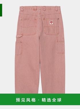 欧洲直邮Carhartt Wip 男士红色棉工装裤牛仔裤休闲裤双膝直筒裤