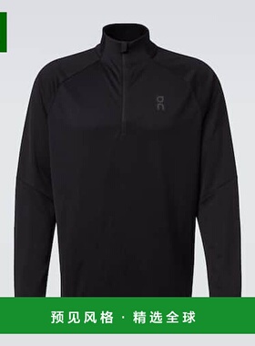 香港直邮On 男士 Climate 高科技半拉链上衣 black黑色 舒适时尚