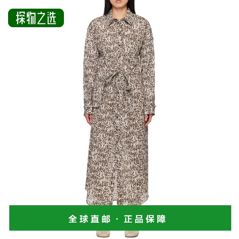 香港直邮Lemaire 印花翻领连衣裙 DR1069LF1242