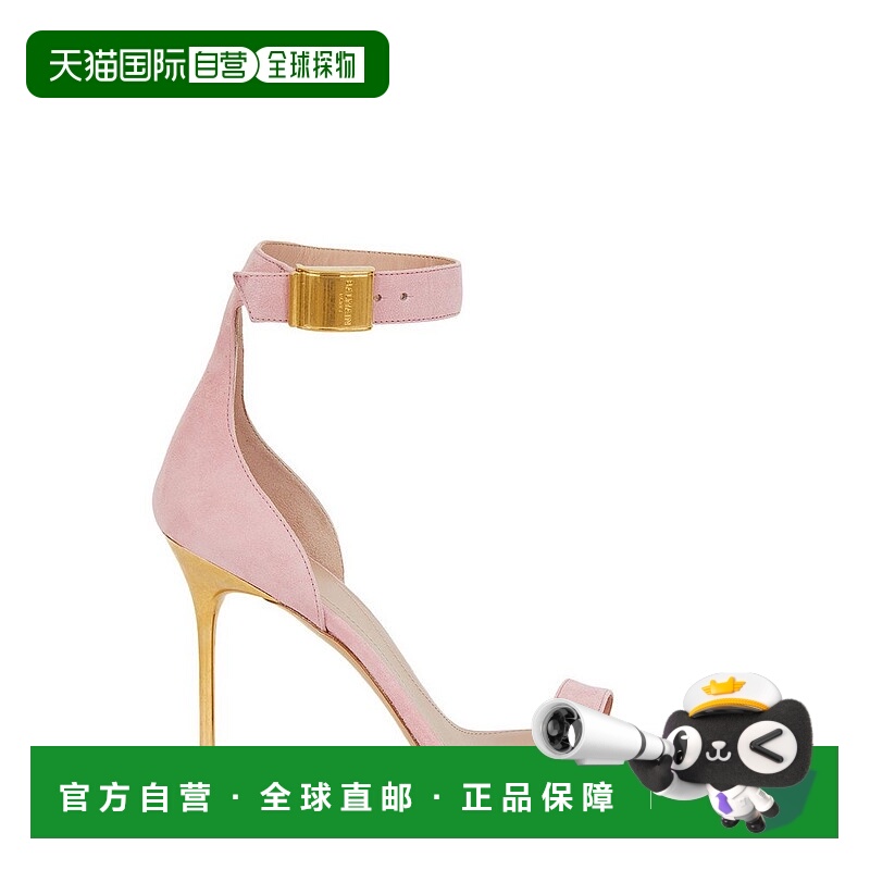 1h可退 香港直邮Balmain 巴尔曼 女士 徽标高跟凉鞋 AN0UH742LCMK