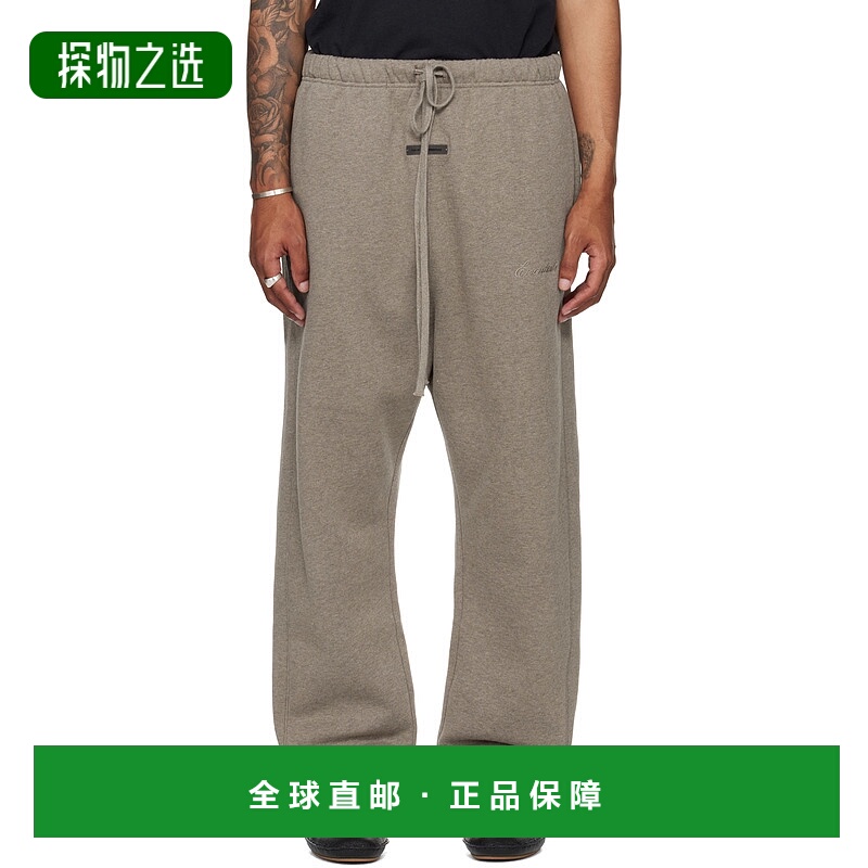 1h可退 香港直邮Essentials 男士 灰褐色 Relaxed Fleece Piping