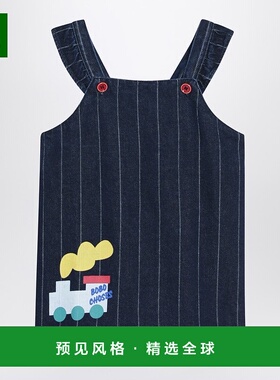 1h可退 香港直邮bobo choses 女童 train 海军蓝牛仔连衣裙童装 B