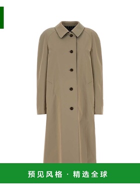 1h可退 香港直邮Miu Miu 缪缪 女士 浅褐色华达呢可反穿风衣 MS21