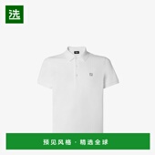 男装 1h可退 Polo 白色珠地布短袖 欧洲直邮FENDI 2025新品