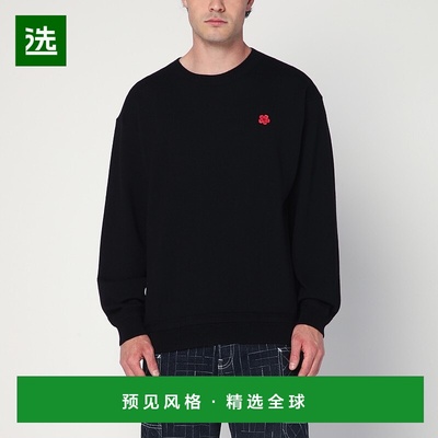 1h可退 香港直邮Kenzo 高田贤三 男士 黑色羊毛水手领毛衣 FF65PU