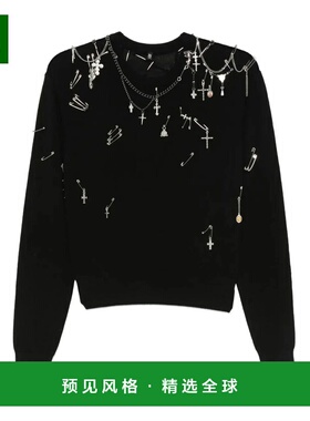 香港直邮R13 女士针织衫 R13WY315Y016B AW2025 黑色