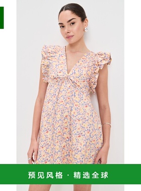 1h可退 香港直邮Kika Vargas 女士 Nola Garden 黄色连衣裙