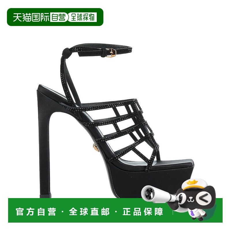 1h可退 香港直邮Versace 范思哲 女士 凉鞋 black黑色 舒适时尚