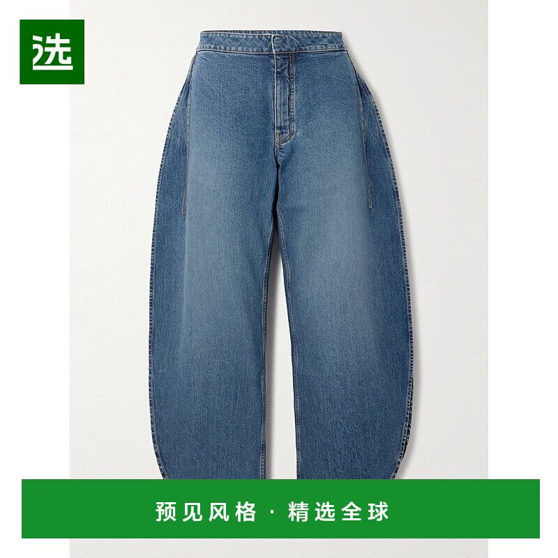 1h可退 香港直邮Alaïa 女士 barrel-leg 高腰牛仔裤 AA9P02536T53