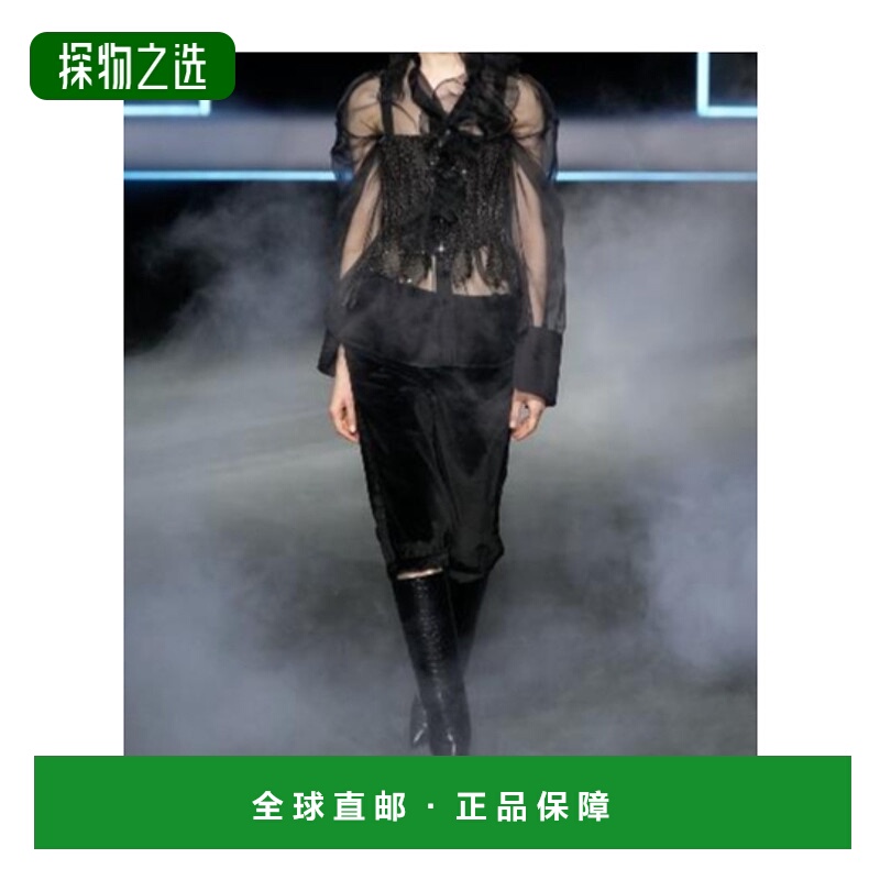 香港直邮Dior 棉质天鹅绒百慕大短裤 551P31B3312