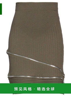 1h可退 香港直邮ANDREĀDAMO 女士 迷你半身裙 green绿色 舒适时尚