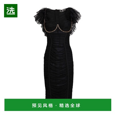 1h可退 香港直邮Elisabetta Franchi 女士 高雅连衣裙 black黑色