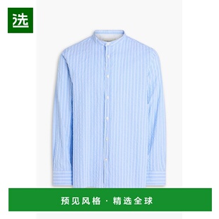 1h可退 香港直邮officine generale 男士 Gaston 条纹棉质府绸衬